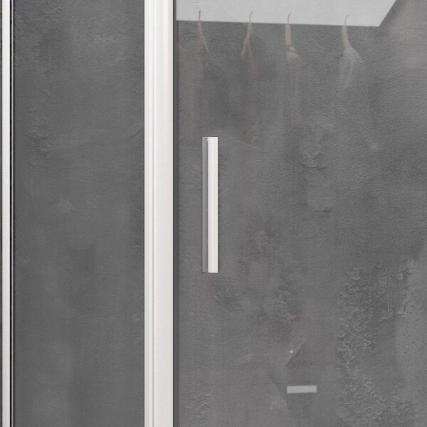 Kamalu box doccia angolare 70x100 bianco opaco scorrevole | ke-4000b