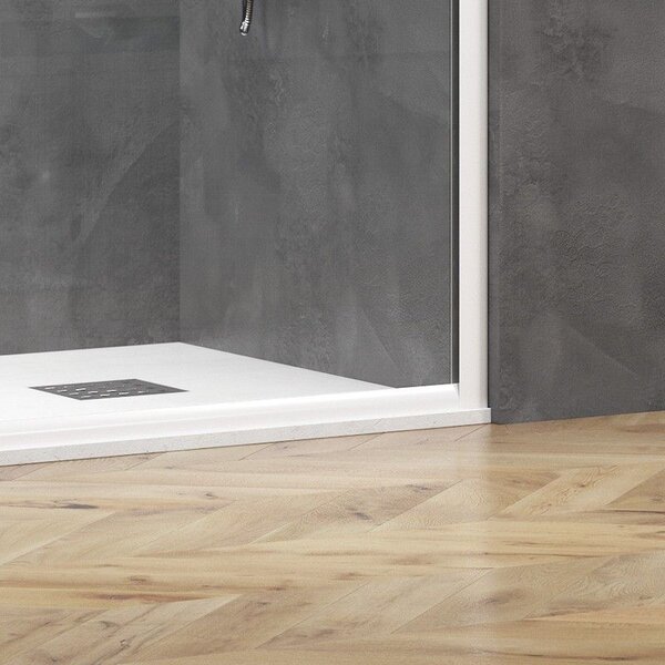 Kamalu box doccia angolare 70x100 bianco opaco scorrevole | ke-4000b