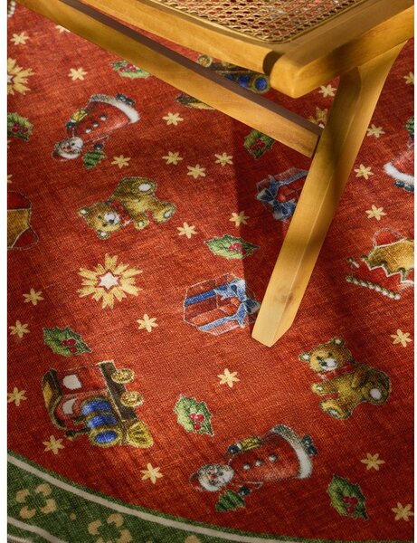 Tappeto rotondo rosso/verde a tema natalizio ø 200 cm Toy's Delight Nostalgic Noel Red Green – Villeroy&Boch