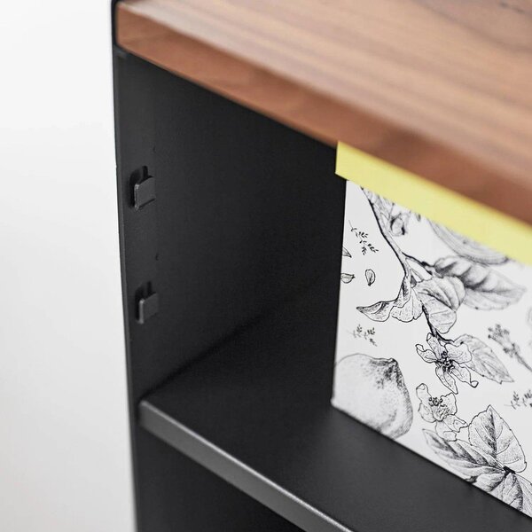 Carrello portaoggetti nero in metallo 60x59x35 cm Tower – YAMAZAKI