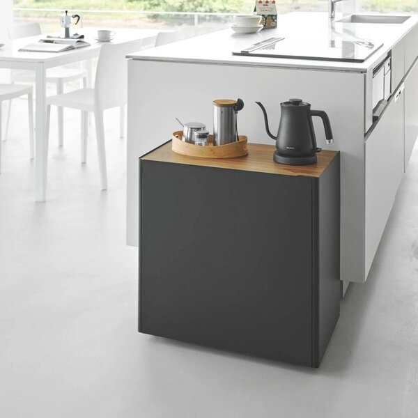 Carrello portaoggetti nero in metallo 60x59x35 cm Tower – YAMAZAKI