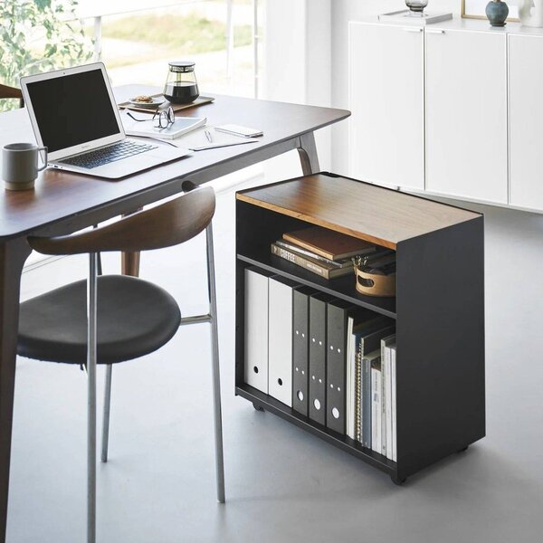 Carrello portaoggetti nero in metallo 60x59x35 cm Tower – YAMAZAKI