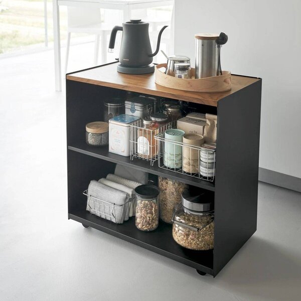 Carrello portaoggetti nero in metallo 60x59x35 cm Tower – YAMAZAKI