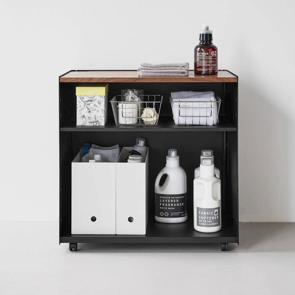 Carrello portaoggetti nero in metallo 60x59x35 cm Tower – YAMAZAKI