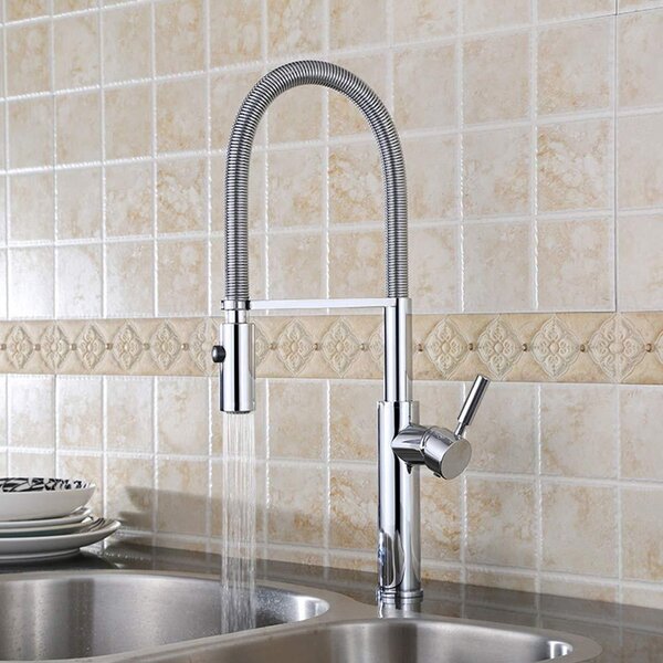 Solidchoice - Rubinetto da cucina con tubo estensibile e doppio beccuccio