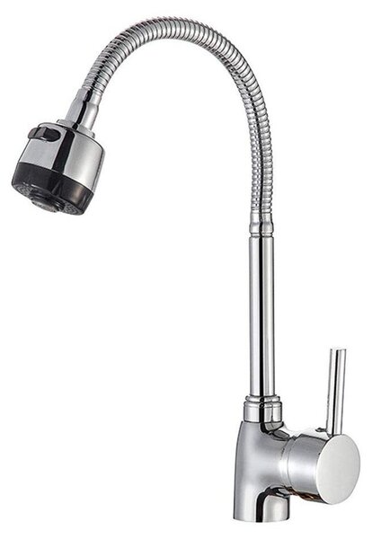 Solidchoice - Rubinetto da cucina in ottone con acqua calda e fredda