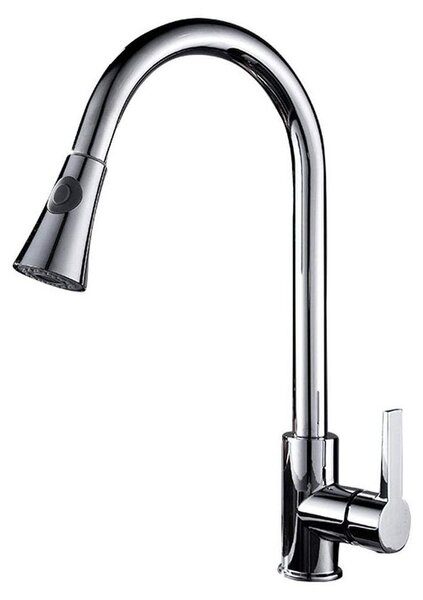 Solidchoice - Rubinetto da cucina con acqua calda e fredda, estensibile