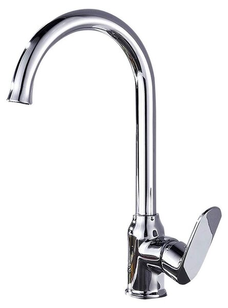 Solidchoice - Rubinetto da cucina in ottone massiccio per acqua calda e fredda
