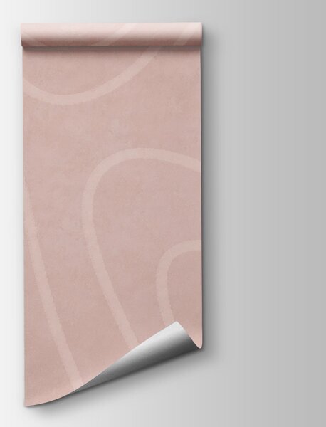 Carta da parati Motivo ondulato rosa e bianco, Carta da parati lastrazione, Carta da parati popolare, t00760v2 - Tapeko.it