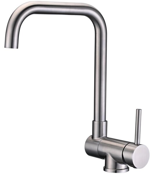 Omgoods - Rubinetto da cucina in acciaio inossidabile, girevole a 360°