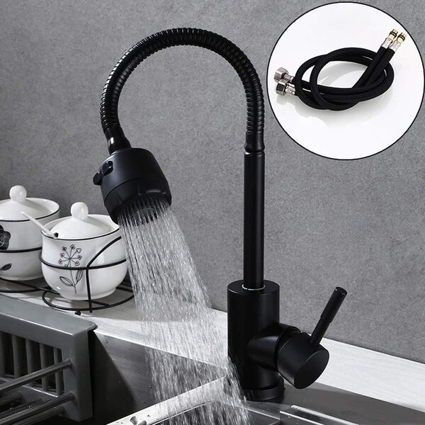 Solidchoice - Rubinetto da cucina con rotazione a 360° e funzione di risparmio idrico