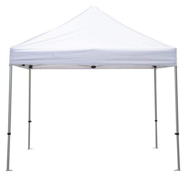Gazebo richiudibile pieghevole Struttura in Alluminio 3 x 3 altezza totale 3 mt tessuto in Poliestere x L'esterno altezza regolabile in 5 livelli colore bianco