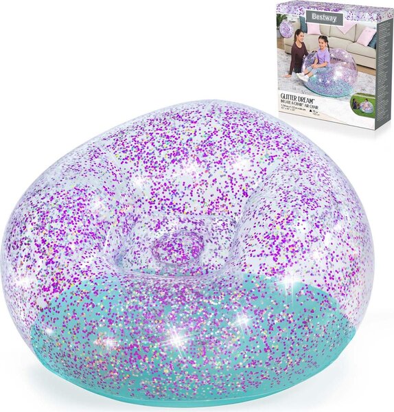Sedia gonfiabile Bestway® Inflate-A-Chair™ Glitter Dream™ 114 x 112 x 66 cm