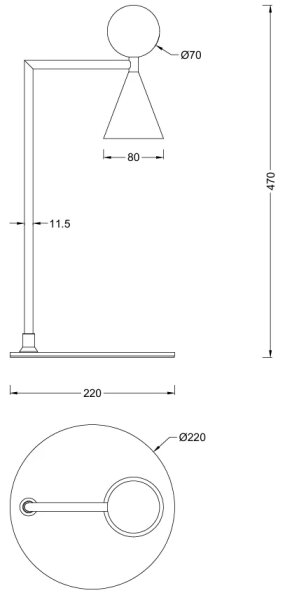 MAXLIGHT T0069 - Lampada da tavolo BINGO LED/12W/230V CRI 92 nero/verde