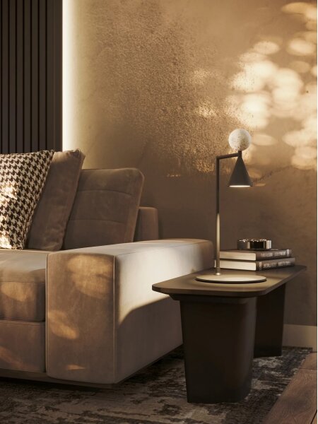 MAXLIGHT T0070 - Lampada da tavolo LED BINGO LED/12W/230V CRI 92 nero/beige