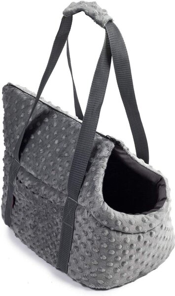 Borsa per cani Borsa da trasporto per cani Scatola da trasporto per gatti Borsa New Grey Minky L