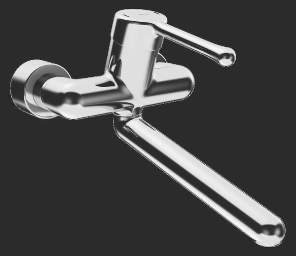 HANSA HANSAMEDIPRO protec Mitigeur de lavabo, saillie 311 mm, levier de commande long, chromé, 02572206, 02572206
