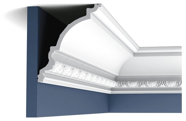 Orac Decor C301 Luxxus modanatura per soffitto in stucco profilo decorativo modanatura decorativa cornicione in stucco soffitto decorazione parete modanatura angolare | 2 metri