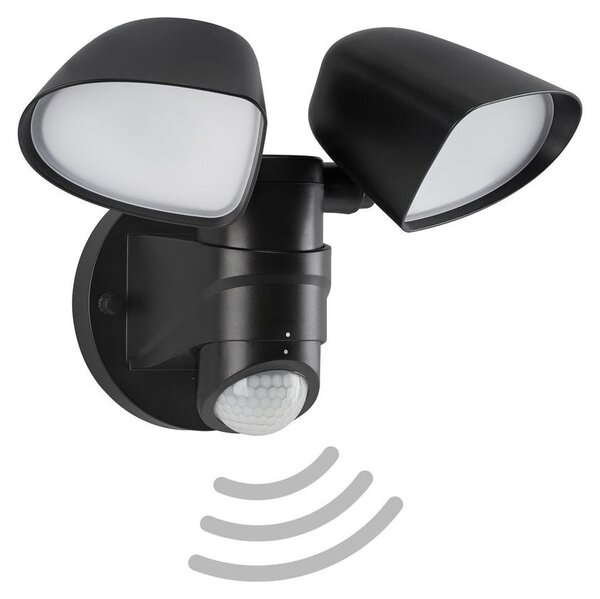 Lampada da esterno a LED Lampada da esterno con sensore di movimento 10W nero plastica Telefunken
