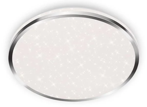 BRILONER ACORUS Lampada da soffitto a LED per bagno, IP44 protezione dagli spruzzi d'acqua, decorazione stellata, luce bianca neutra, colore cromato, 33 x 6,6 cm