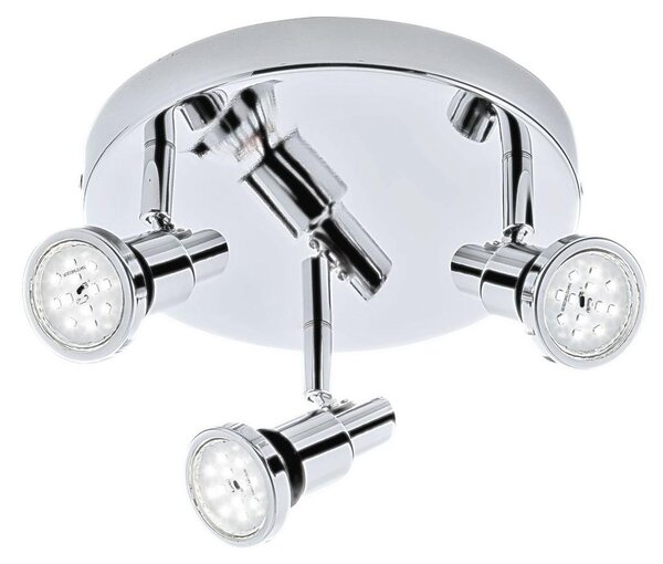 Lampada da bagno a LED faretto IP44 orientabile e inclinabile 3xGU10 14,4W Ø 21cm Briloner