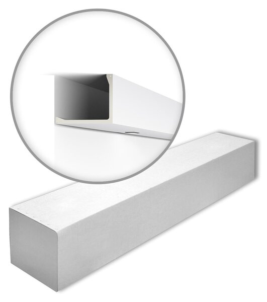 NMC L2-box ARSTYL Noel Marquet 1 cartone con 3 strisce decorative Striscia di copertura Striscia decorativa stile moderno colore bianco | 6 m