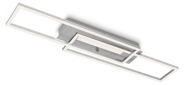 Lampada da soffitto a LED con funzione memoria, commutabile separatamente, 40 W, metallo argento Briloner