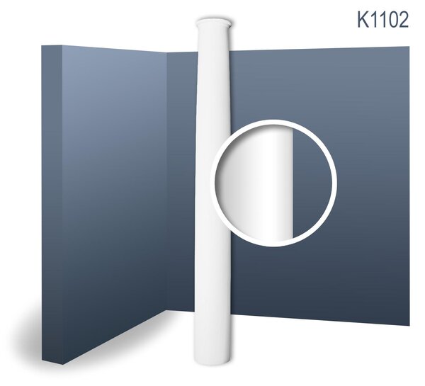 Orac Decor K1102 Luxxus Stucco Fusto della colonna Forma rotonda classica Materiale espanso duro Leggero Stabile Bianco | 2,01 metri