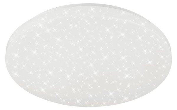 BRILONER - Lampada da bagno a LED, lampada da bagno con decorazione a stella, plafoniera 18 watt, IP44, 2200 lumen, 4000 Kelvin, bianco, 385x75mm (DxH), 2360-016 [classe energetica E]