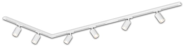 Sistema a binario Briloner Rail, set completo, 6 faretti GU10, orientabili, girevoli, bianco, 2,25 m