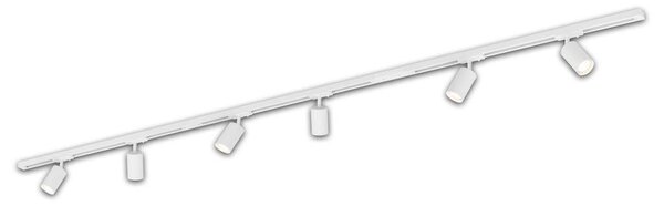 Sistema a binario Briloner Rail, set completo, 6 faretti GU10, orientabili, girevoli, bianco, 2,25 m