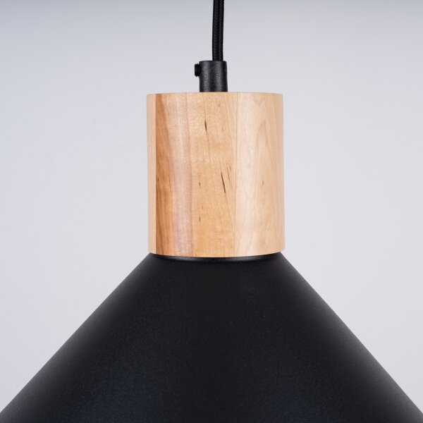 Sollux SL.1320 - Lampadario a sospensione con filo JAGA 1xE27/15W/230V diametro 30 cm nero