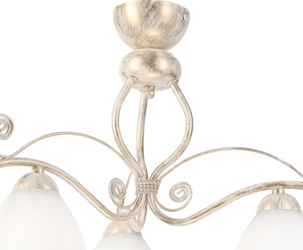 Brilagi - Lampadario LED a montaggio superficiale ANTICO 3xE27/60W/230V patina bianca