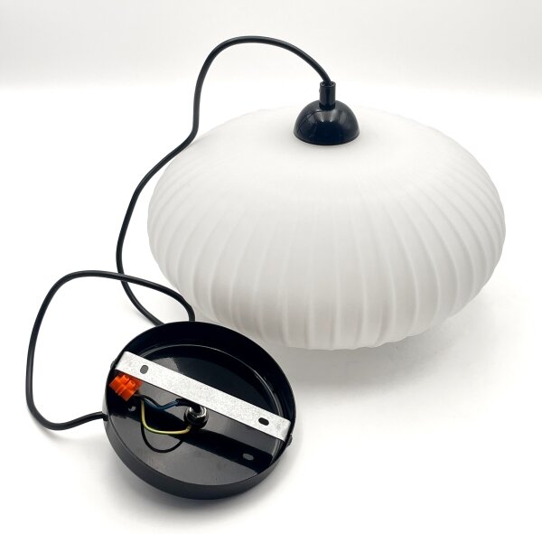 Lampadario a sospensione con filo HARMA 1xE27/15W/230V diametro 30 cm bianco/nero