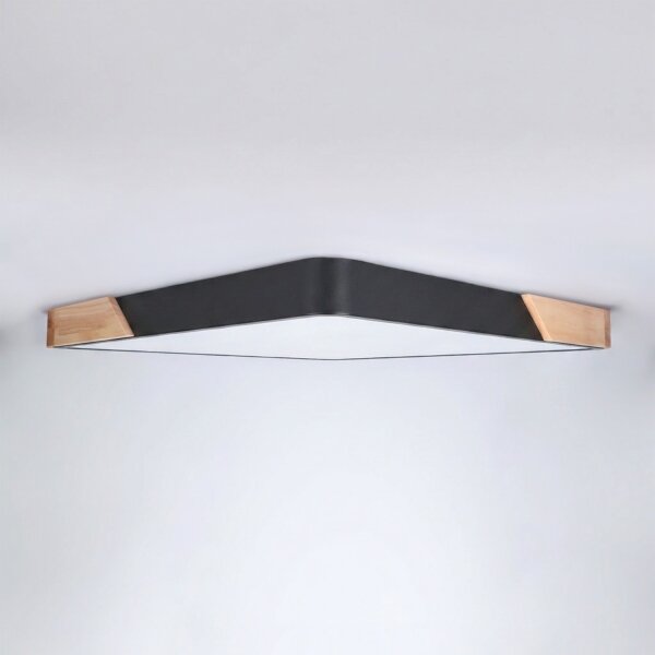 Brilagi - Plafoniera LED dimmerabile PILANA LED/48W/230V rovere/nero 56x56 cm + telecomando
