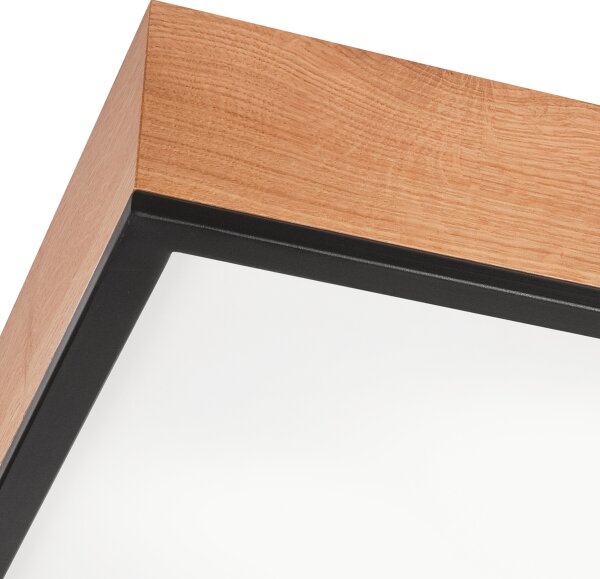 Plafoniera OAK SQUARE 4xE27/15W/230V 48x48 cm quercia/nero