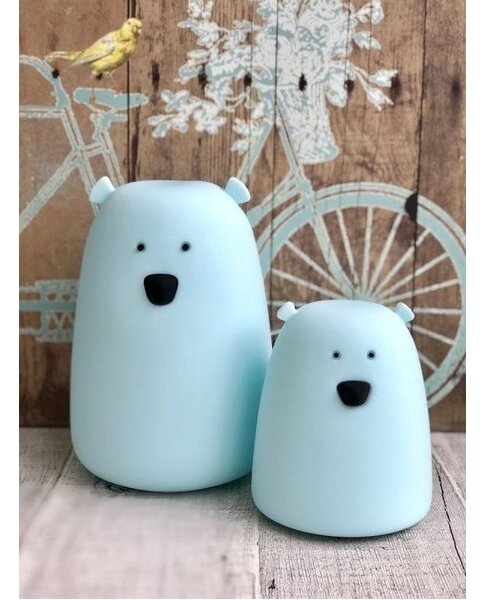 Lampada touch LED RGB per bambini BEAR LED/0,8W/5V bianca + USB