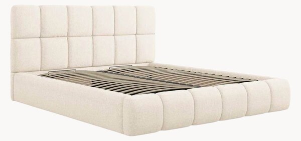 Letto imbottito in ciniglia con contenitore Tropea