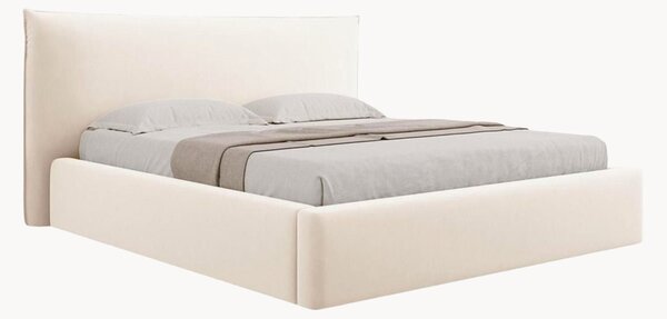Letto imbottito effetto velluto con contenitore Elio
