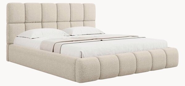 Letto imbottito in ciniglia con contenitore Tropea
