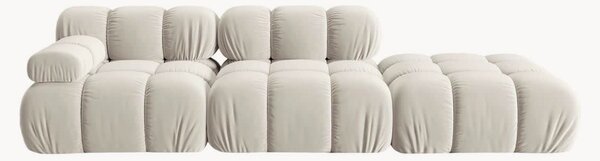 Chaise longue componibile 4 posti in velluto Tropea, larg. 282 cm