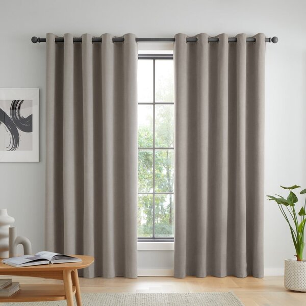 Tende in set oscuranti grigie in velluto 2 pz 117x183 cm Wilson – Catherine Lansfield