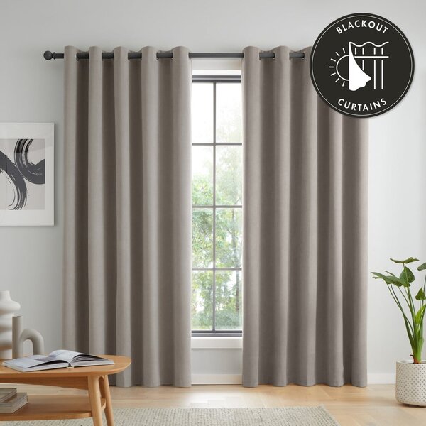 Tende in set oscuranti grigie in velluto 2 pz 117x183 cm Wilson – Catherine Lansfield