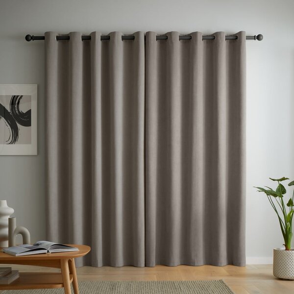 Tende in set oscuranti grigie in velluto 2 pz 117x183 cm Wilson – Catherine Lansfield