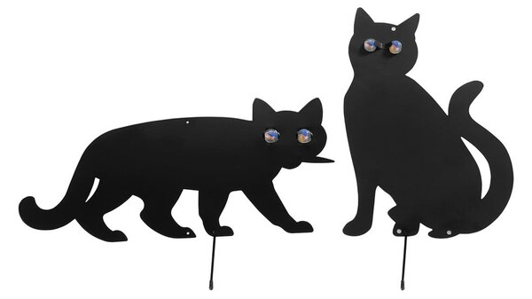 Spaventapasseri in metallo 2 pezzi Cats - Maximex