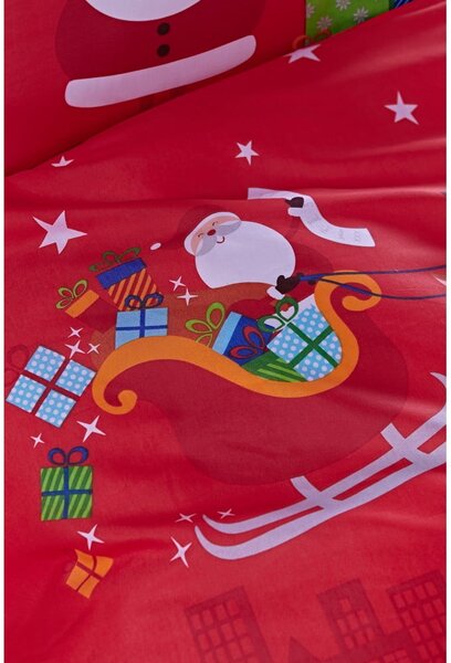 Set copripiumino e federa da bambini rosso per culla 120x150 cm Santa's Christmas Presents – Catherine Lansfield