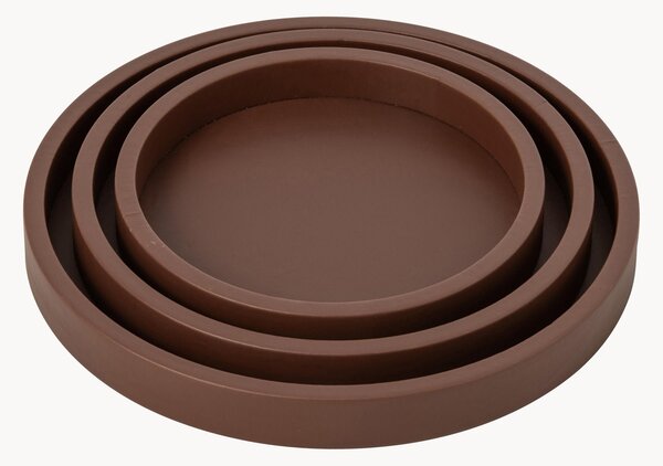 Set di 3 vassoi decorativi in similpelle Irene