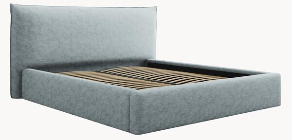 Letto imbottito in ciniglia con contenitore Elio