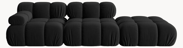 Chaise longue componibile 4 posti in velluto Tropea, larg. 282 cm