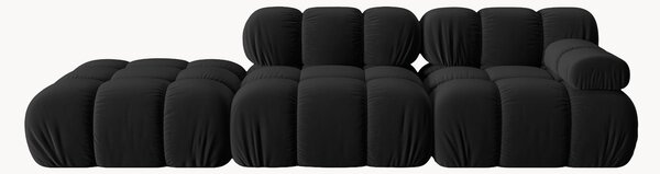Chaise longue componibile 4 posti in velluto Tropea, larg. 282 cm